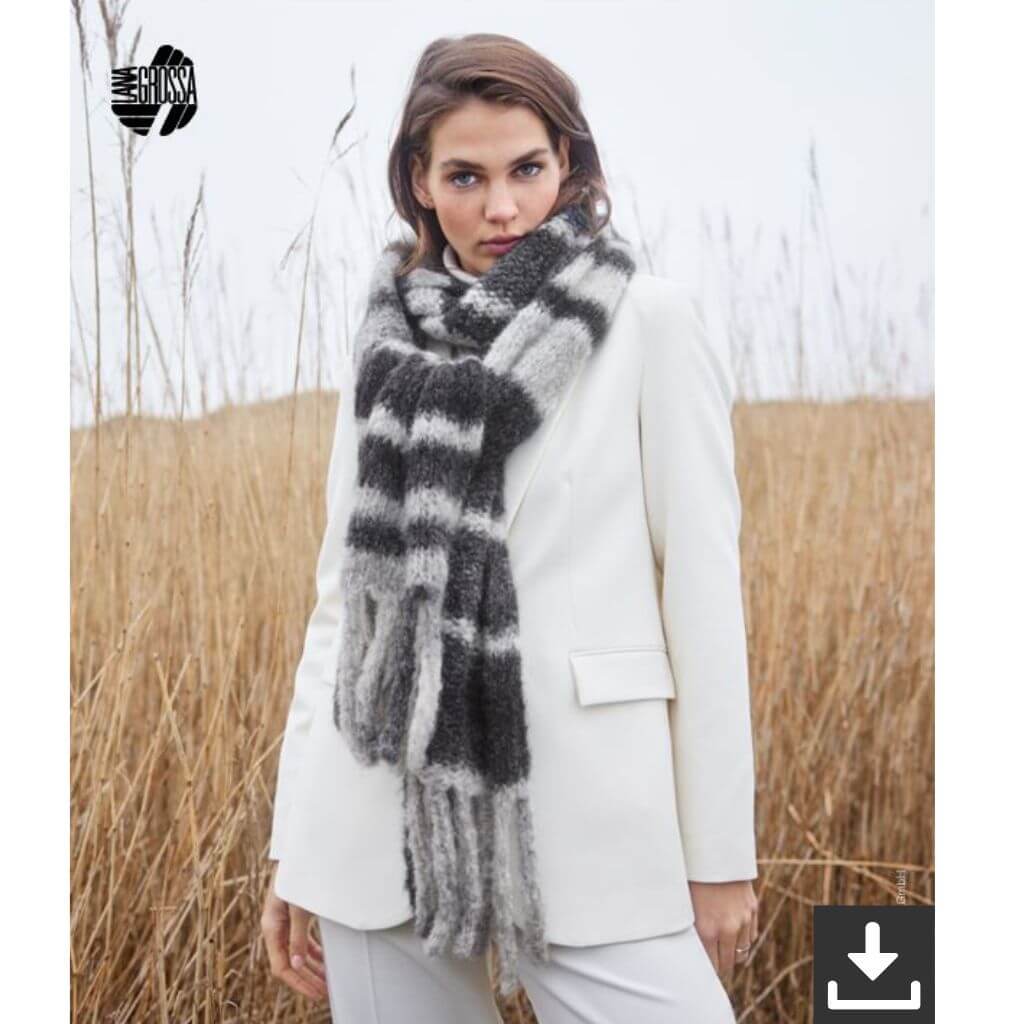 Lana Grossa Pattern Fransenschal Strickanleitung - Lana Grossa (PDF) bei bei bei bei bei bei bei bei bei bei Lieblingsgarn