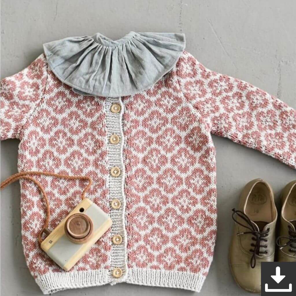 Sandnes Garn Pattern Kinder Blumenstrickjacke Fresko Strickanleitung - Sandnes Garn (PDF) bei bei bei bei bei Lieblingsgarn