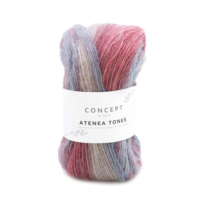Katia Concept Atenea Tones, Farbe 201 Blau Minzgrün Rostrot bei Lieblingsgarn