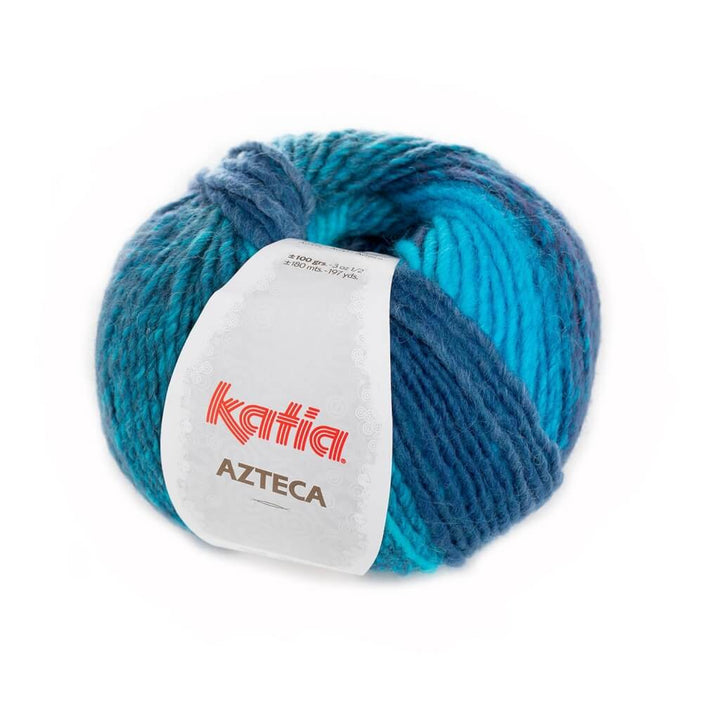Katia Azteca, Farbe 7851 Blau – Schurwolle und Synthetik bei Lieblingsgarn