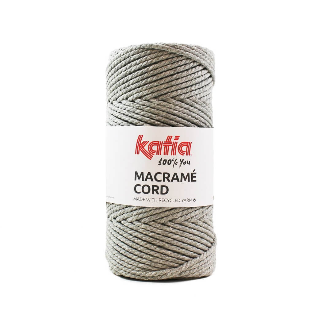 Katia Macramé Cord 5 mm, Farbe Gris claro – Baumwolle und Polyester bei Lieblingsgarn