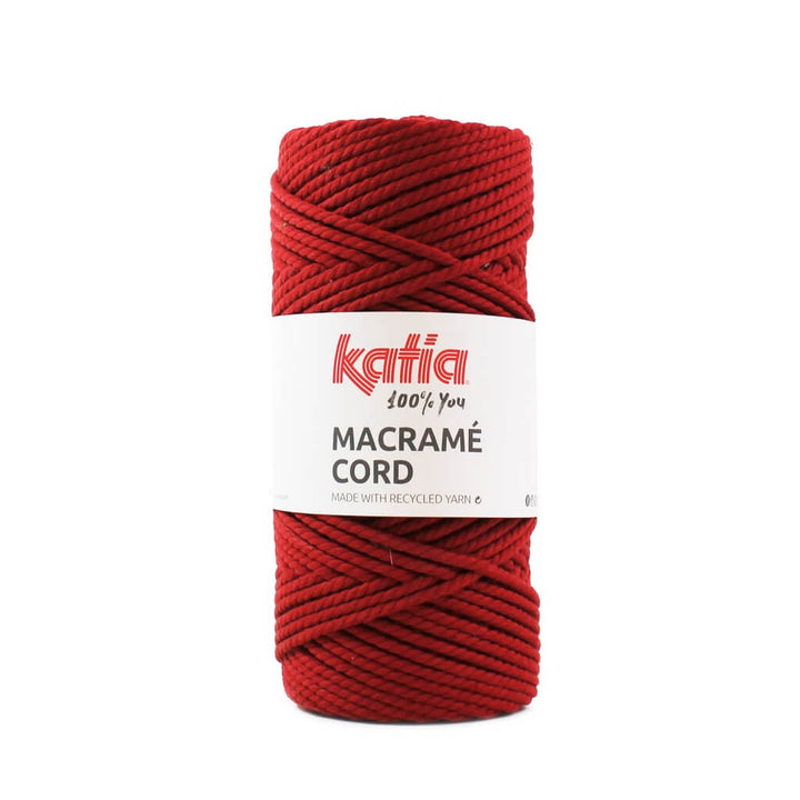 Katia Macramé Cord 5 mm, Farbe Rojo – Baumwolle und Polyester bei Lieblingsgarn