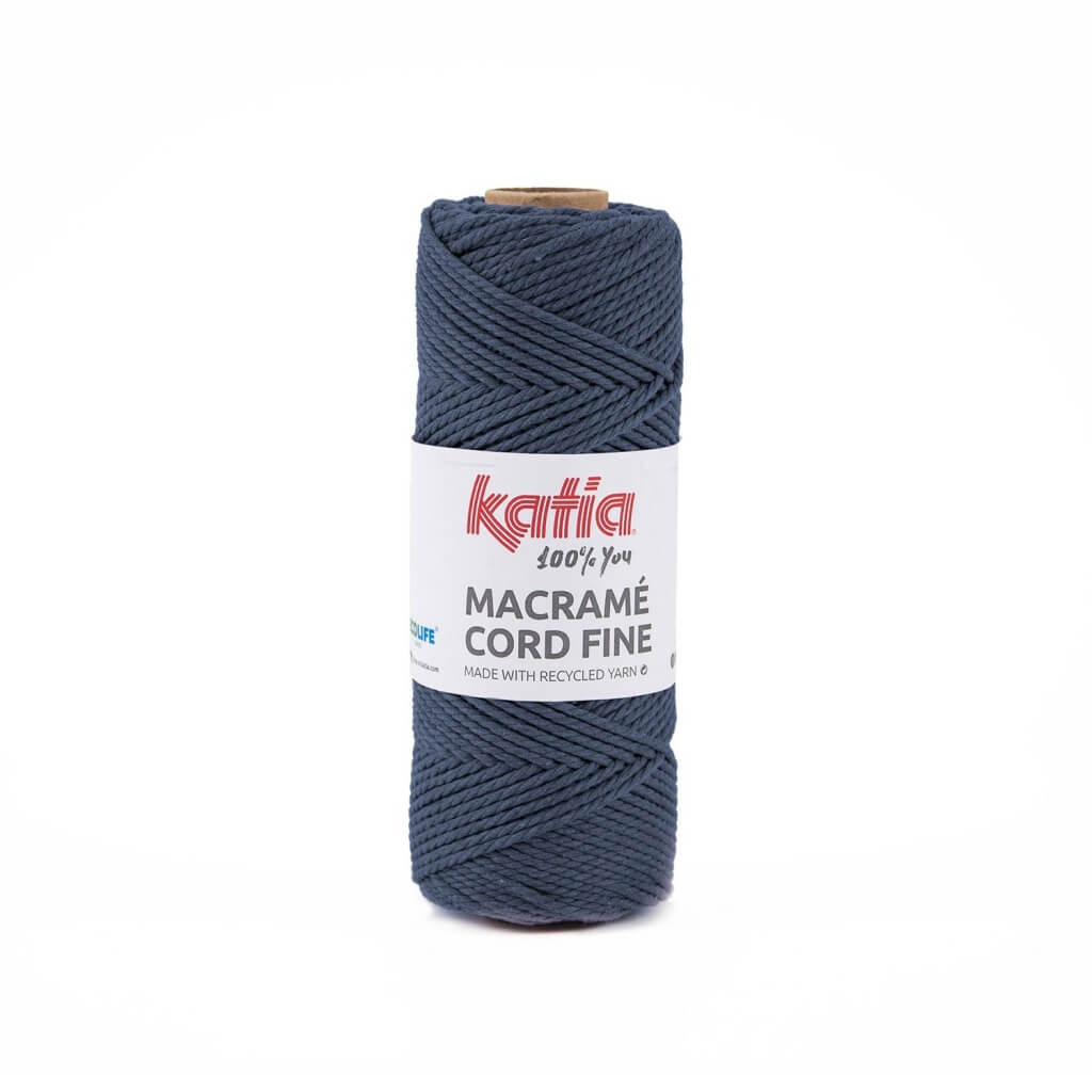 Katia Macramé Cord Fine 2,5 mm, Farbe 203 Jeans – Baumwolle und Polyester bei Lieblingsgarn