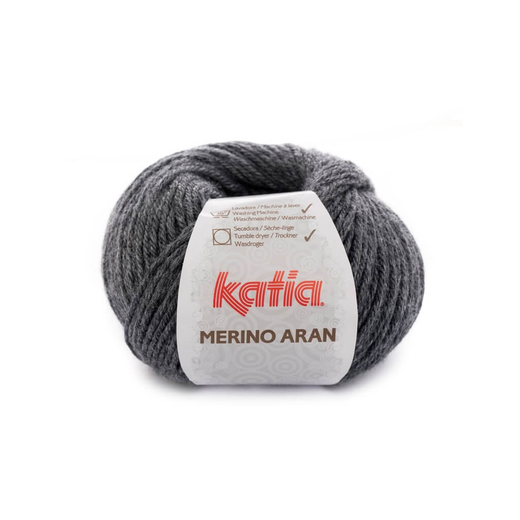 Katia Merino Aran, Farbe 14 Dunkelgrau – Schurwolle und Synthetik bei Lieblingsgarn