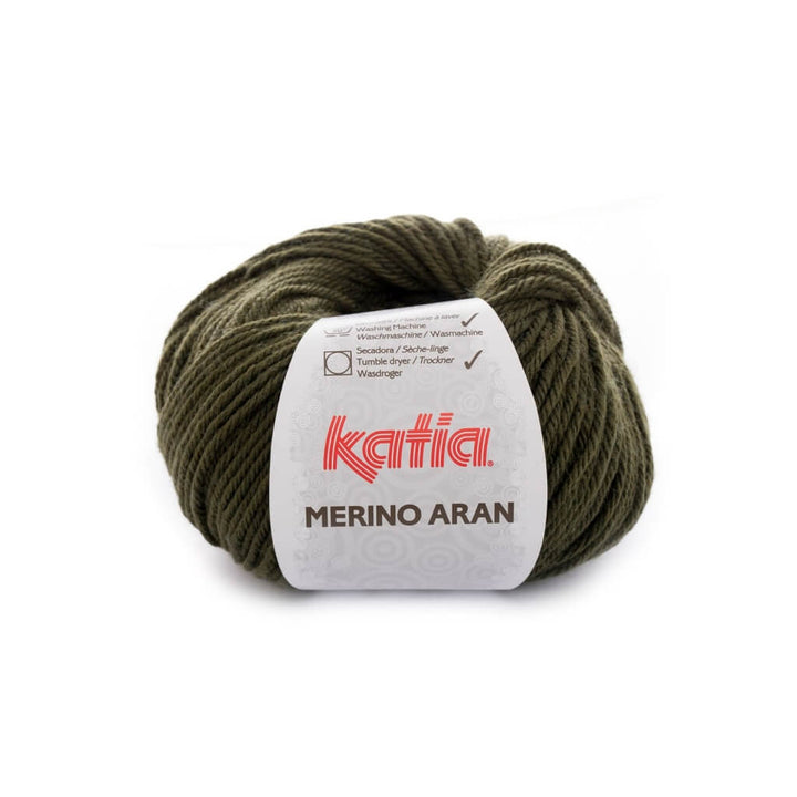 Katia Merino Aran, Farbe 48 Mittelgrün – Schurwolle und Synthetik bei Lieblingsgarn