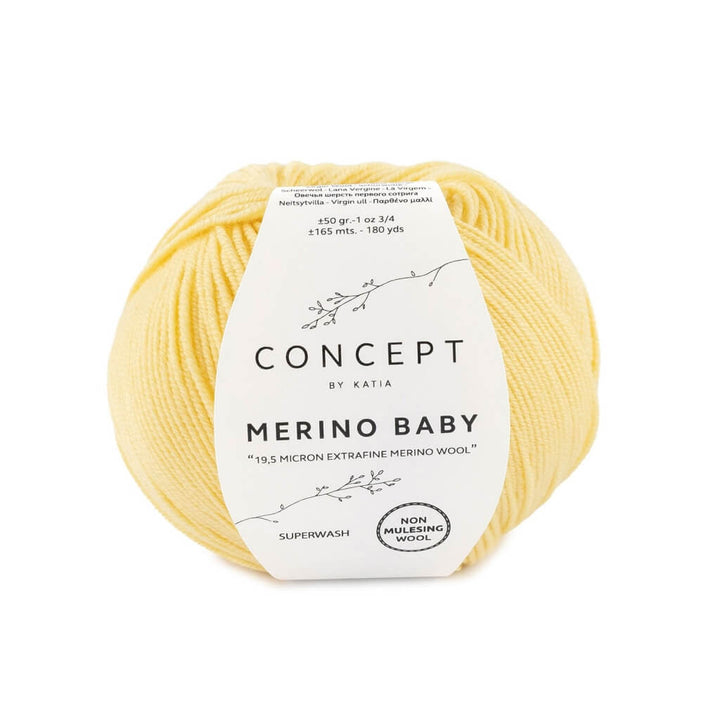 Katia Concept Merino Baby, Farbe 37 Gelb – Merino und Schurwolle bei Lieblingsgarn