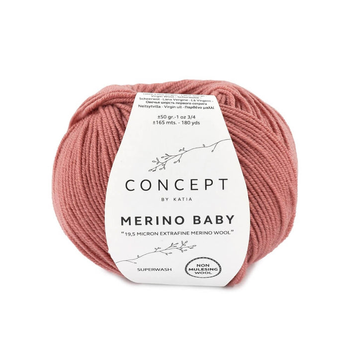 Katia Concept Merino Baby, Farbe 87 Lachsrot – Merino und Schurwolle bei Lieblingsgarn