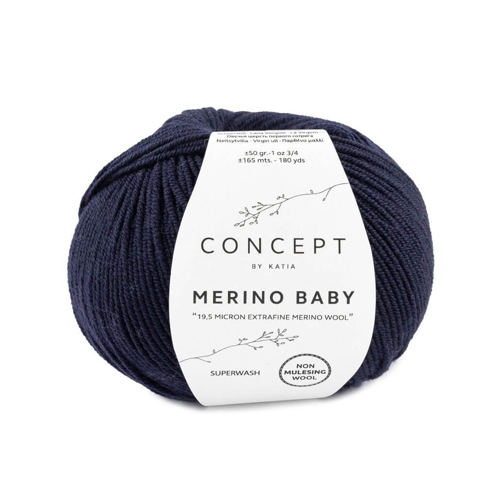 Katia Concept Merino Baby, Farbe 5 Sehr dunkelblau – Merino und Schurwolle bei Lieblingsgarn