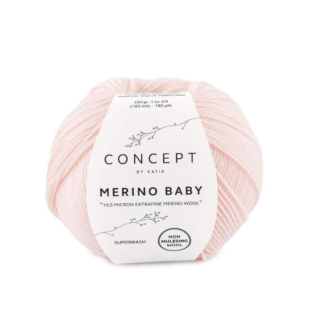 Katia Concept Merino Baby, Farbe 7 Sehr hellrosé – Merino und Schurwolle bei Lieblingsgarn