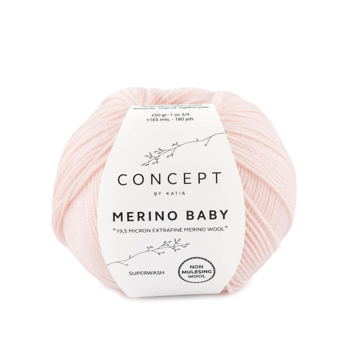 Katia Concept Merino Baby, Farbe 7 Sehr hellrosé – Merino und Schurwolle bei Lieblingsgarn