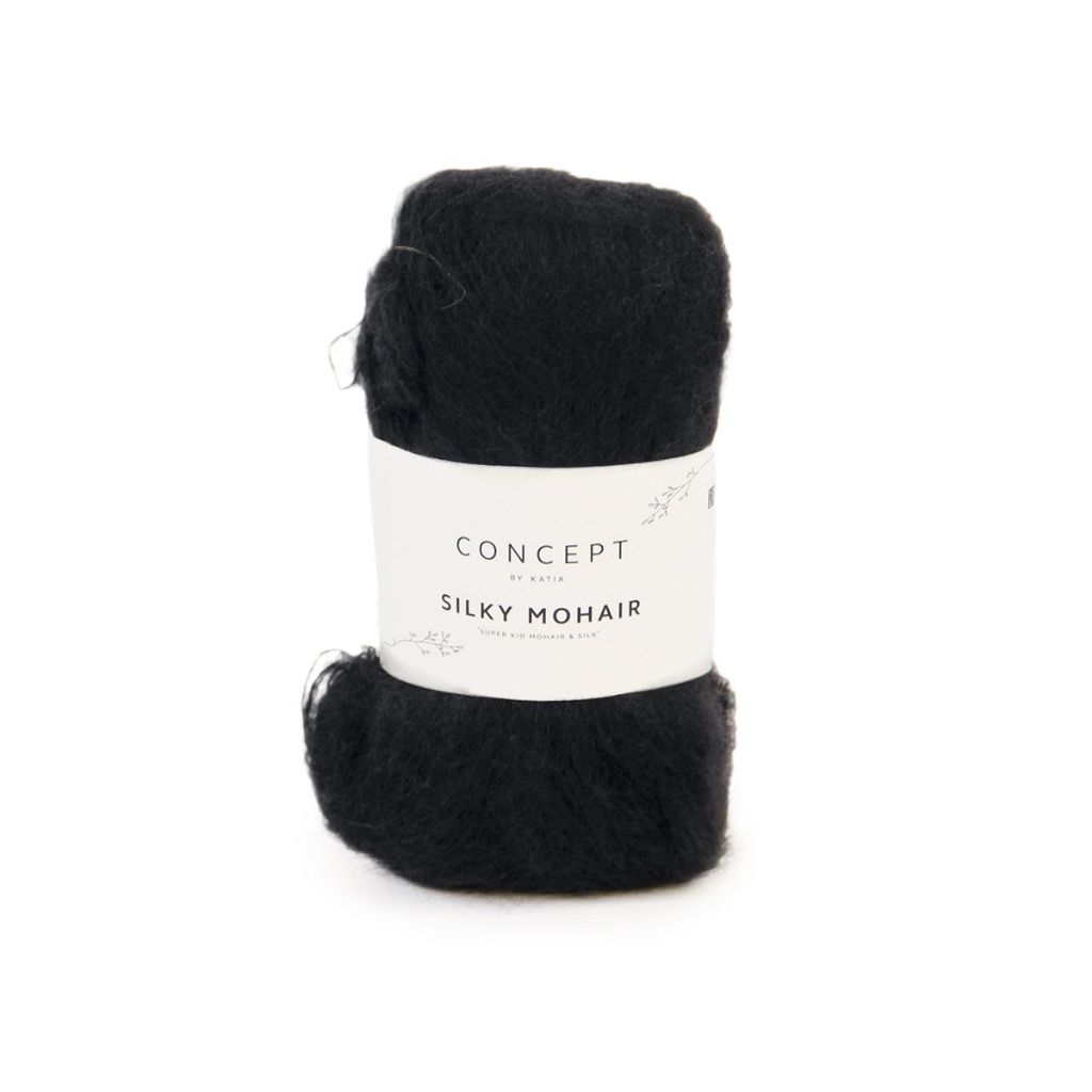 Katia Concept Silky Mohair, Farbe 0106 Schwarz – Mohair, Schurwolle und Seide bei Lieblingsgarn