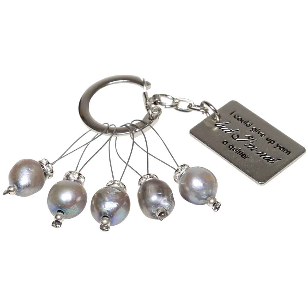Go Handmade Machenmarkierer mit Perlen, Farbe Grey – Metall bei Lieblingsgarn