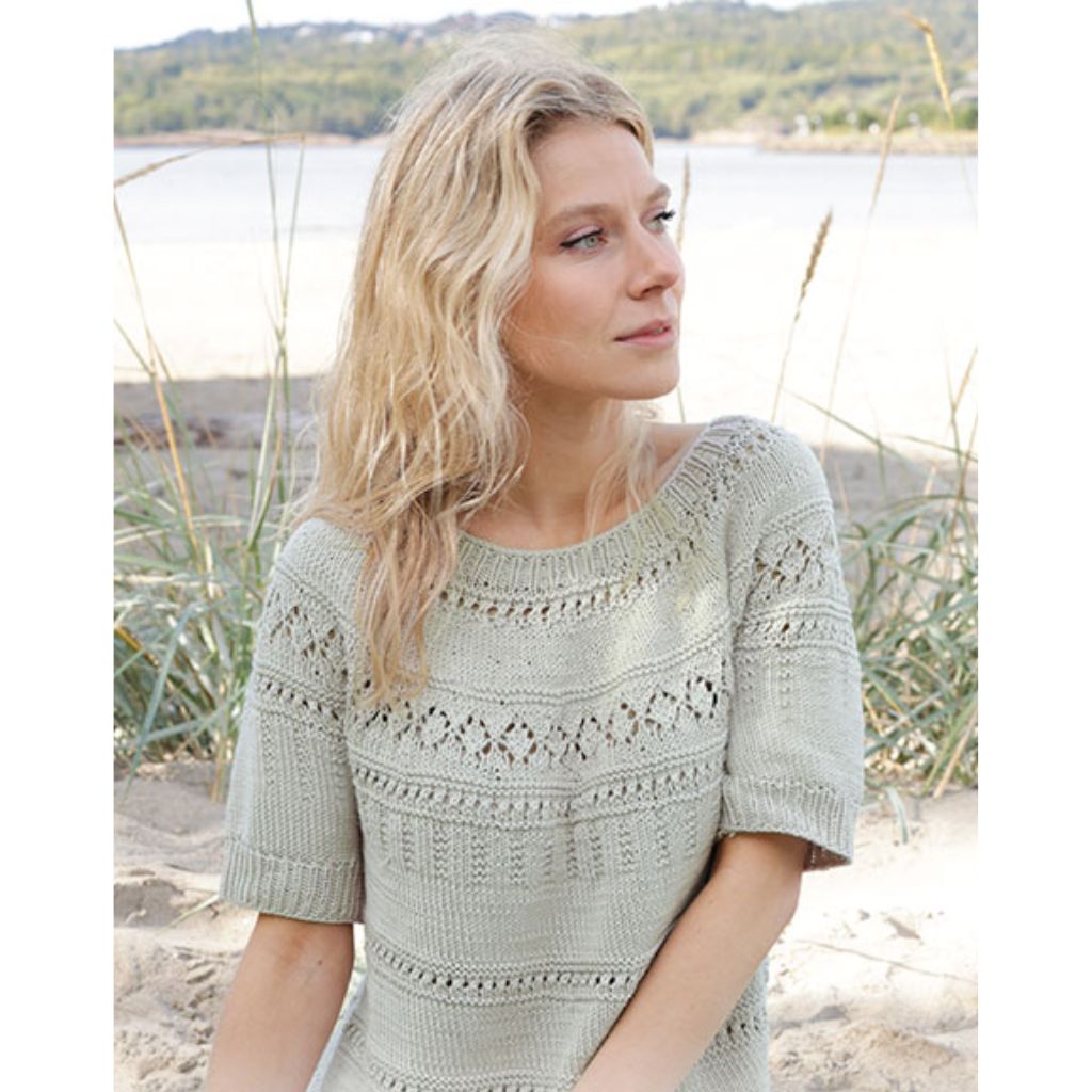 Drops Design Pattern Damen Pullover Green Grove Tea Strickset - Drops (PDF) bei bei bei bei bei bei bei bei bei Lieblingsgarn