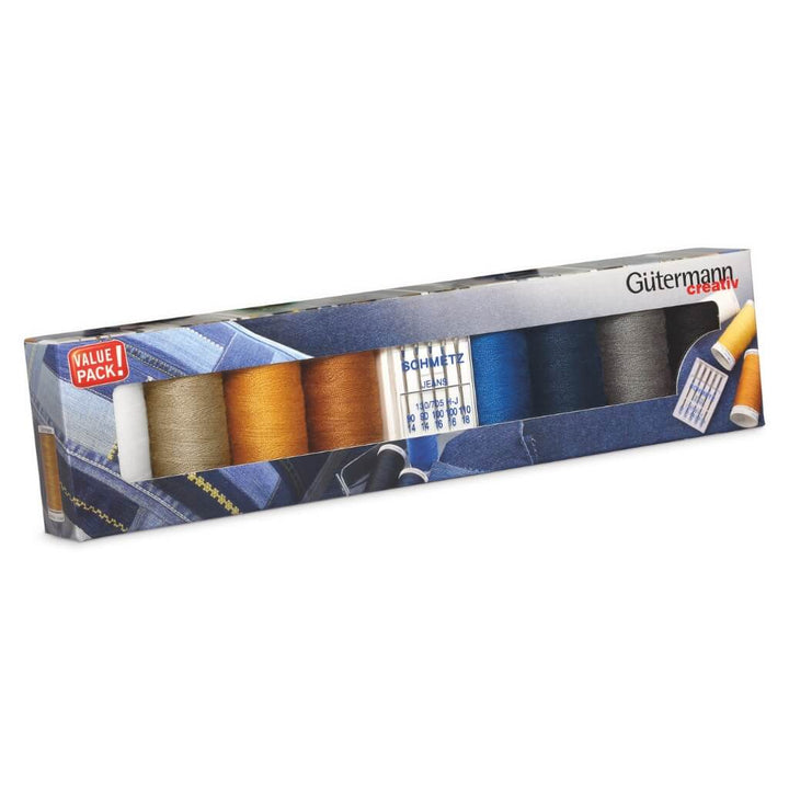 Gütermann Nähfaden-Set Denim inkl. Jeans-Nähnadeln bei bei bei bei bei bei bei bei bei bei Lieblingsgarn
