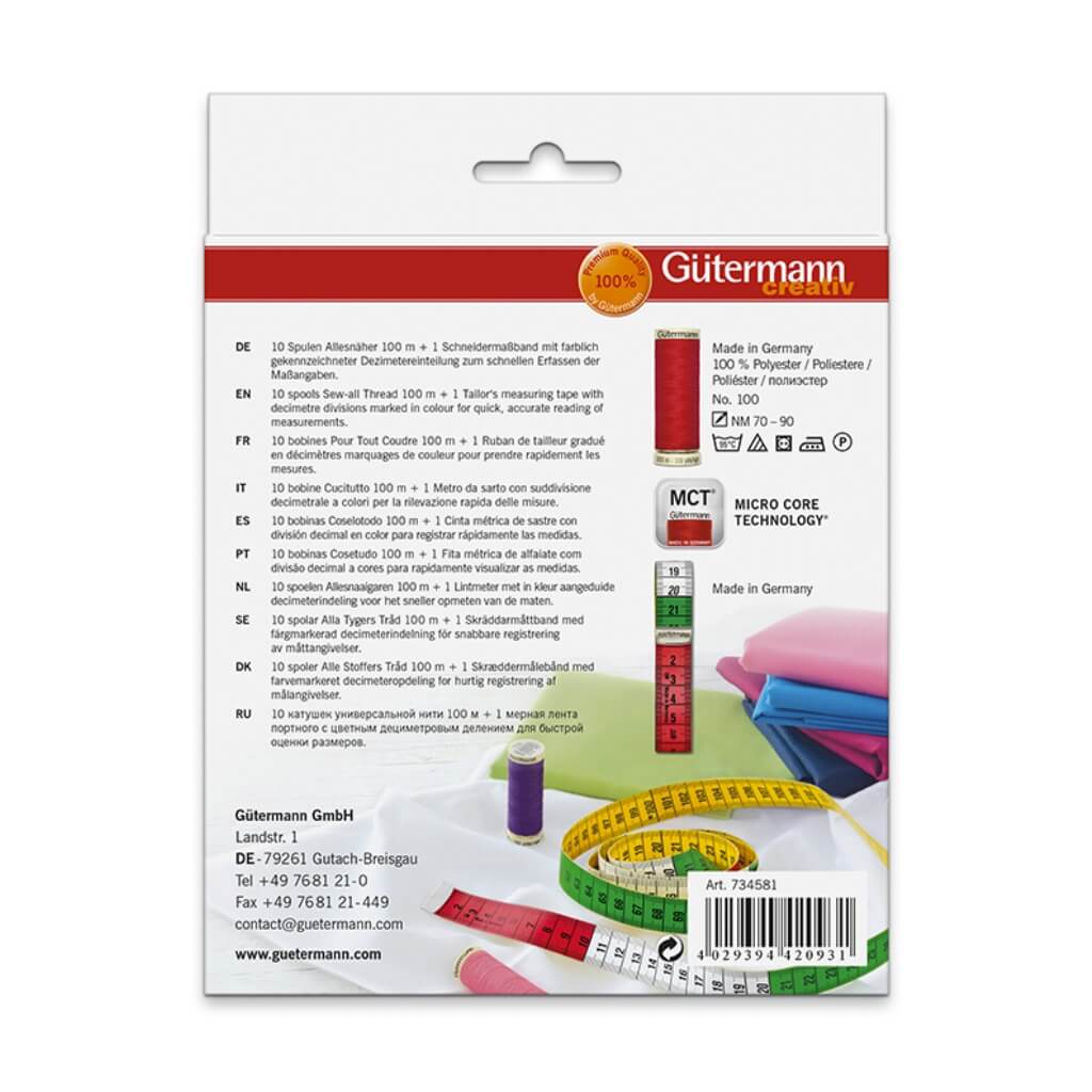 Gütermann Nähfaden-Set inkl. Maßband bei bei bei bei bei bei bei bei bei bei Lieblingsgarn