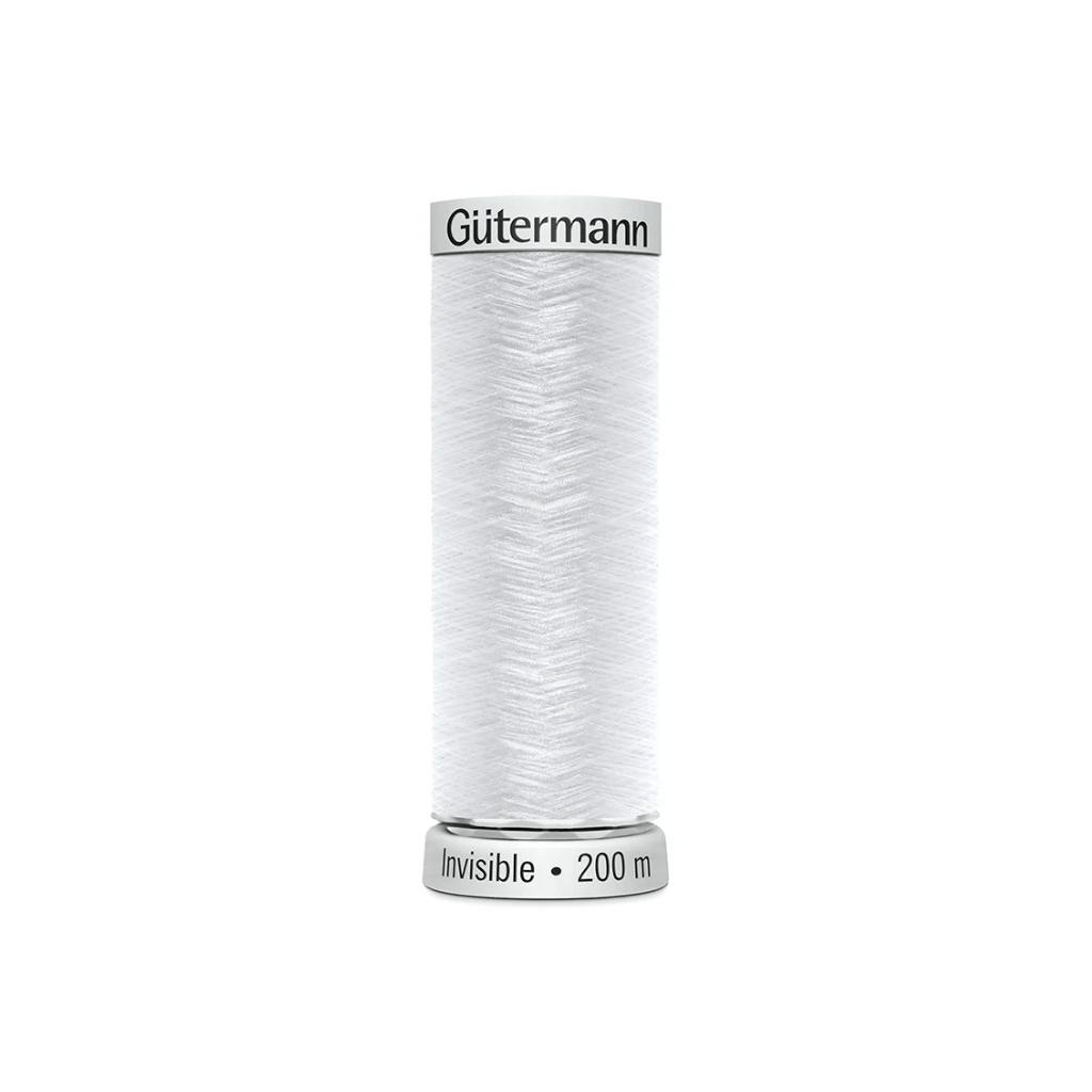 Gütermann Sulky Invisible 200 m, Farbe 1001 Weiss – Synthetik bei Lieblingsgarn