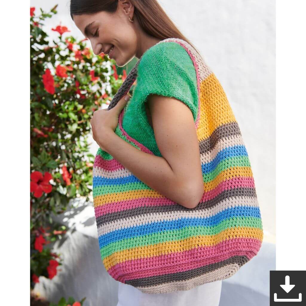 Lana Grossa Pattern Bunte Tasche Häkelanleitung - Lana Grossa (PDF) bei bei bei bei bei bei bei bei bei bei bei Lieblingsgarn