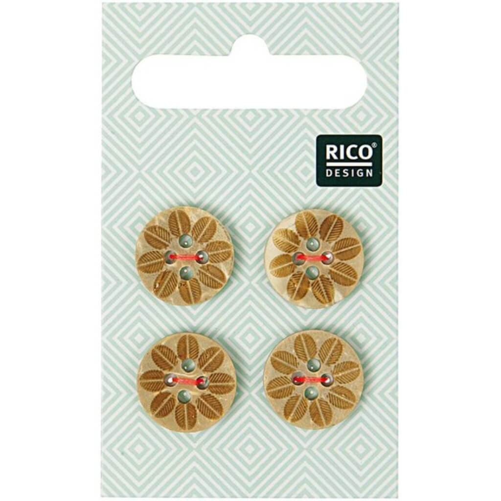 Rico Design Holzknöpfe mit Blüte 16 mm bei bei bei bei bei bei bei bei bei bei bei Lieblingsgarn