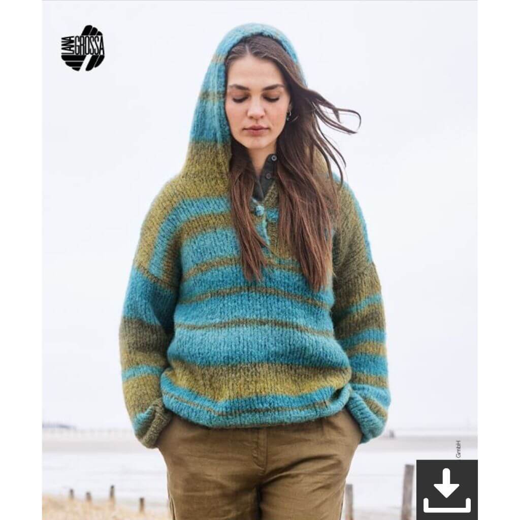 Lana Grossa Pattern Hoodie Strickanleitung - Lana Grossa (PDF) bei bei bei bei bei bei bei bei bei bei Lieblingsgarn