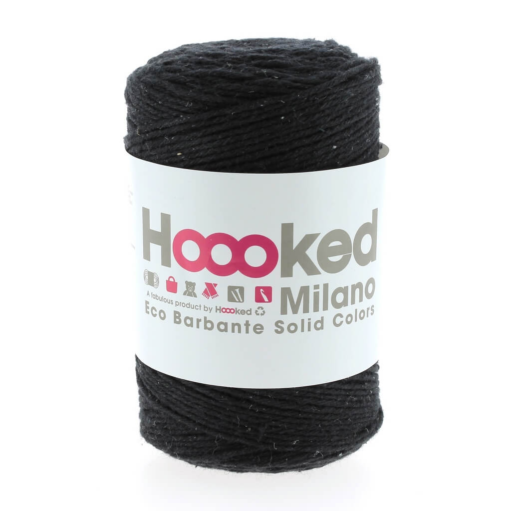 Hoooked Milano Eco Barbante, Farbe 250 Noir – Baumwolle bei Lieblingsgarn