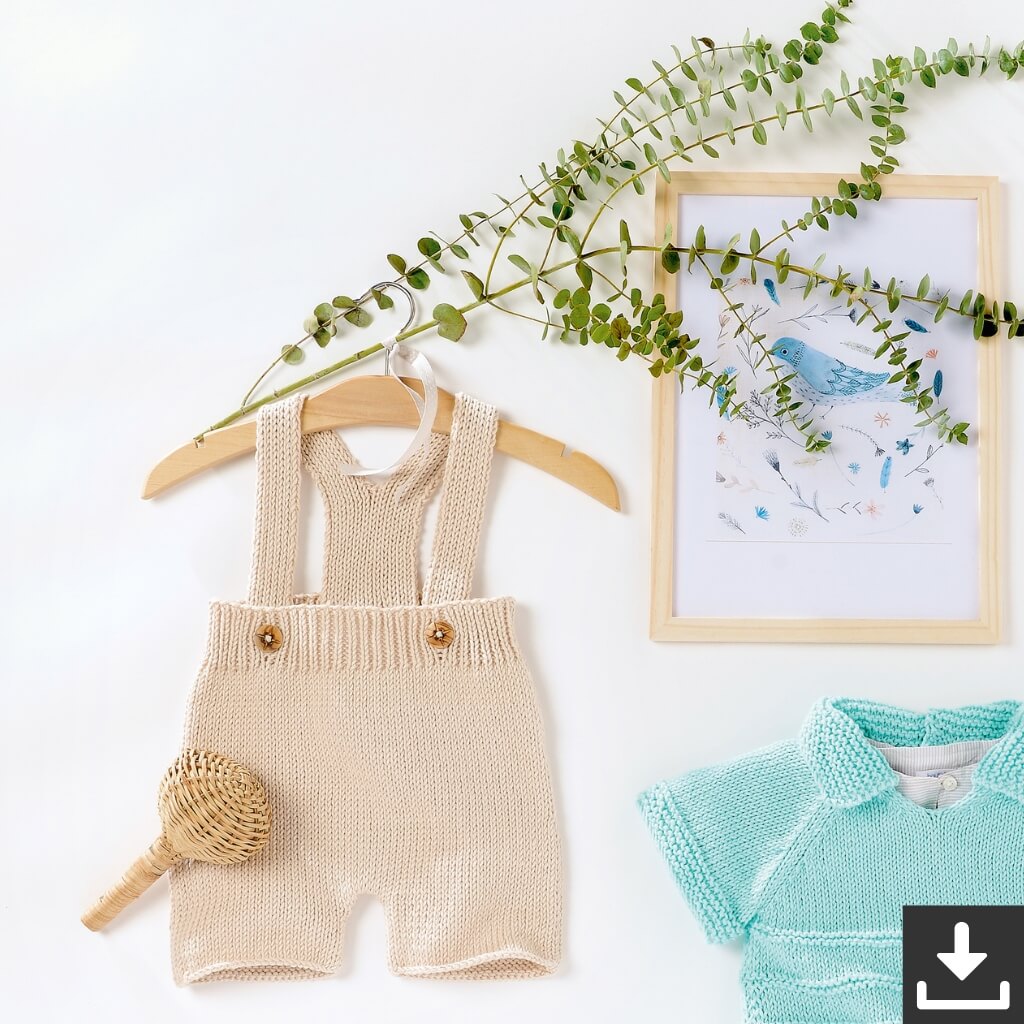 Lana Grossa Pattern Baby Latzhose Strickset - Lana Grossa (PDF) bei bei bei bei bei bei bei bei bei bei Lieblingsgarn