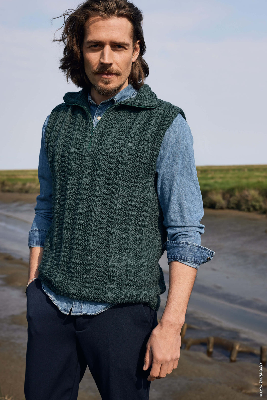 Lana Grossa Pattern Herren Pullunder Strickanleitung - Lana Grossa (Heft) bei bei bei bei bei bei bei bei bei Lieblingsgarn