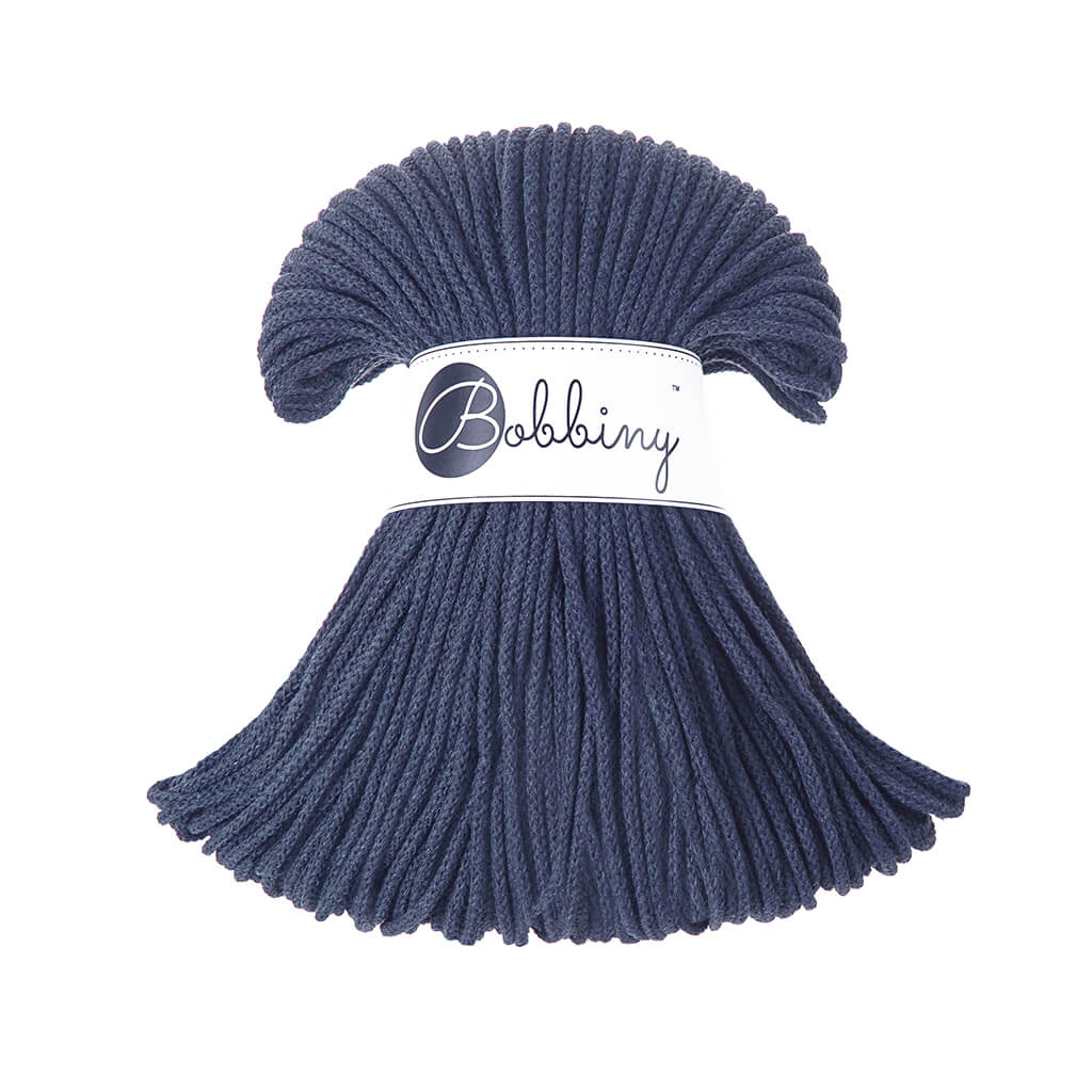Bobbiny Kordel Junior 3mm x 100 m, Farbe Jeans – Baumwolle bei Lieblingsgarn