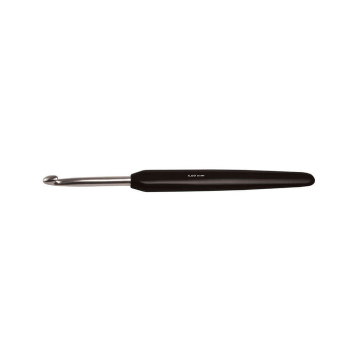 KnitPro Aluminium Häkelnadel Softgriff schwarz