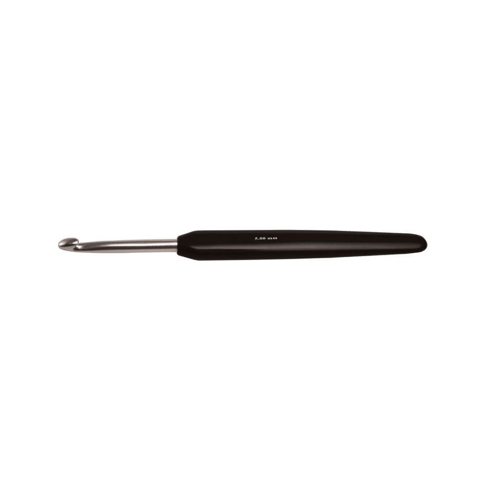 KnitPro Aluminium Häkelnadel Softgriff schwarz