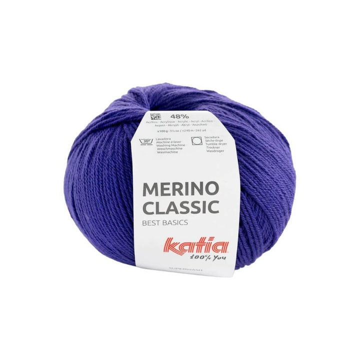 Katia Basic Merino, Farbe 0108 Dunkelmalve – Schurwolle und Synthetik bei Lieblingsgarn
