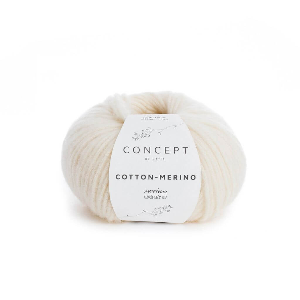 Katia Concept Cotton Merino, Farbe 100 Naturweiß – Baumwolle und Merino bei Lieblingsgarn