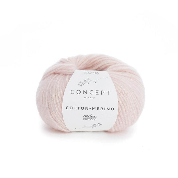 Katia Concept Cotton Merino, Farbe 103 Sehr hellrosé – Baumwolle und Merino bei Lieblingsgarn