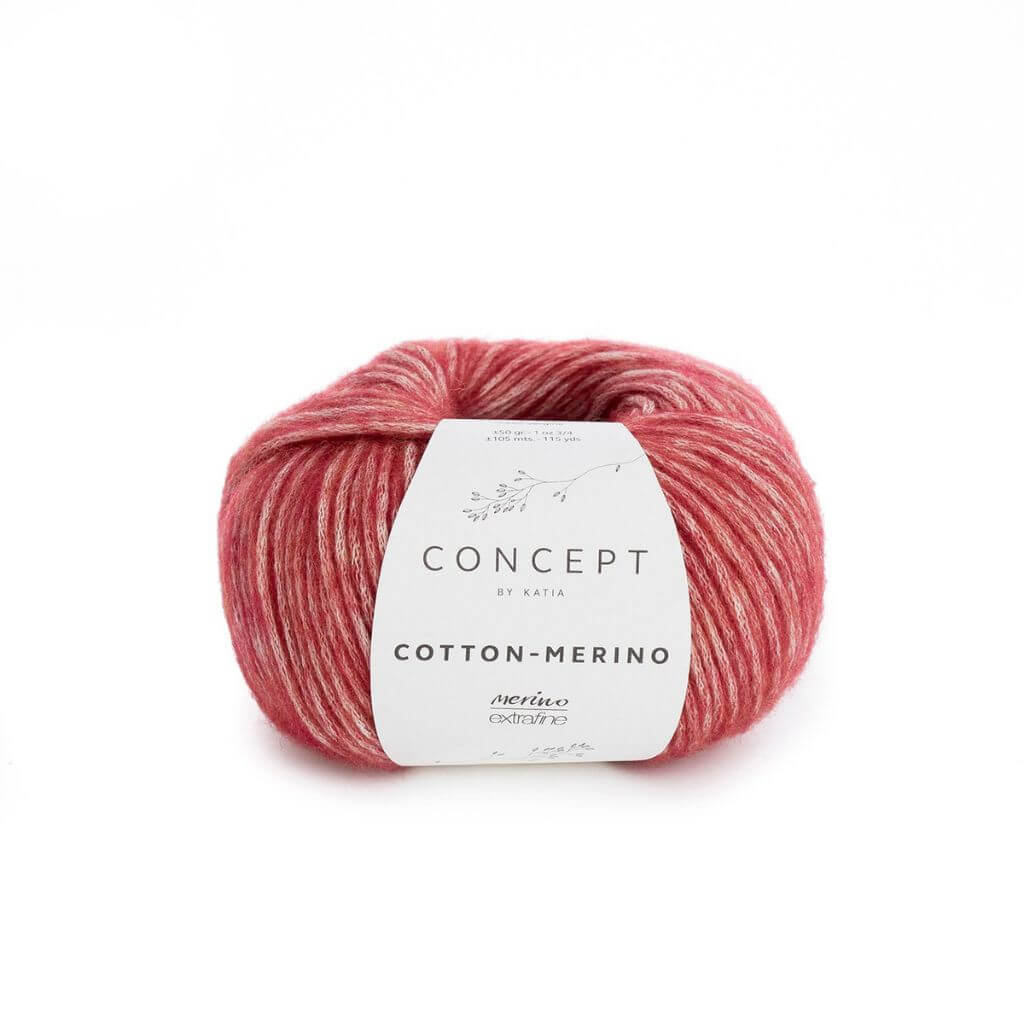 Katia Concept Cotton Merino, Farbe 125 Weinrot – Baumwolle und Merino bei Lieblingsgarn