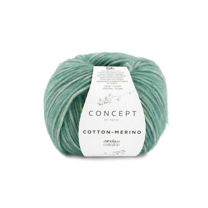 Katia Concept Cotton Merino, Farbe 140 Smaragdgrün – Baumwolle und Merino bei Lieblingsgarn