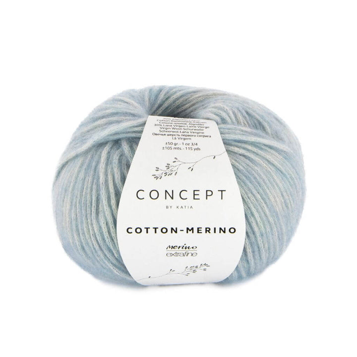 Katia Concept Cotton Merino, Farbe 142 Taubenblau – Baumwolle und Merino bei Lieblingsgarn