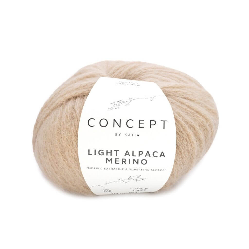 Katia Concept Light Alpaca Merino, Farbe 208 Sand – Alpaka, Schurwolle und Synthetik bei Lieblingsgarn
