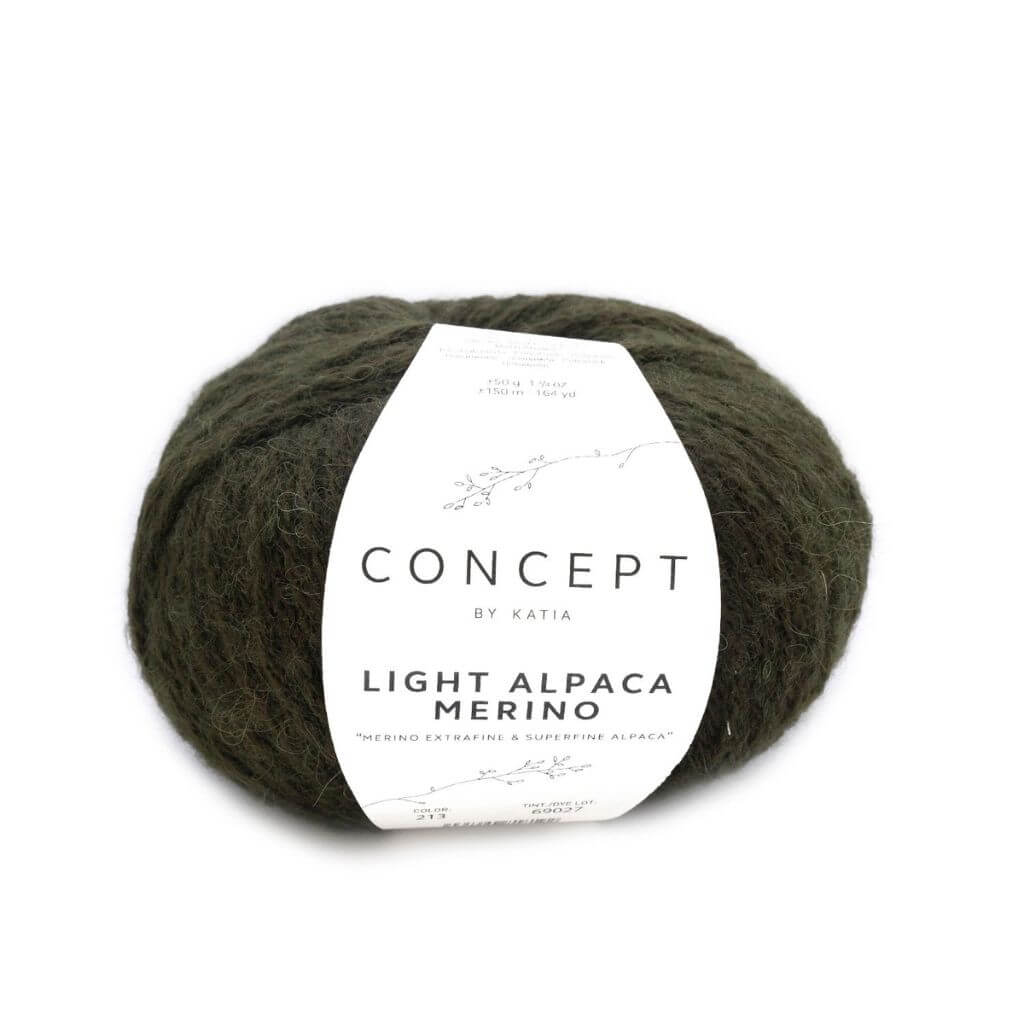 Katia Concept Light Alpaca Merino, Farbe 213 Moosgrün – Alpaka, Schurwolle und Synthetik bei Lieblingsgarn