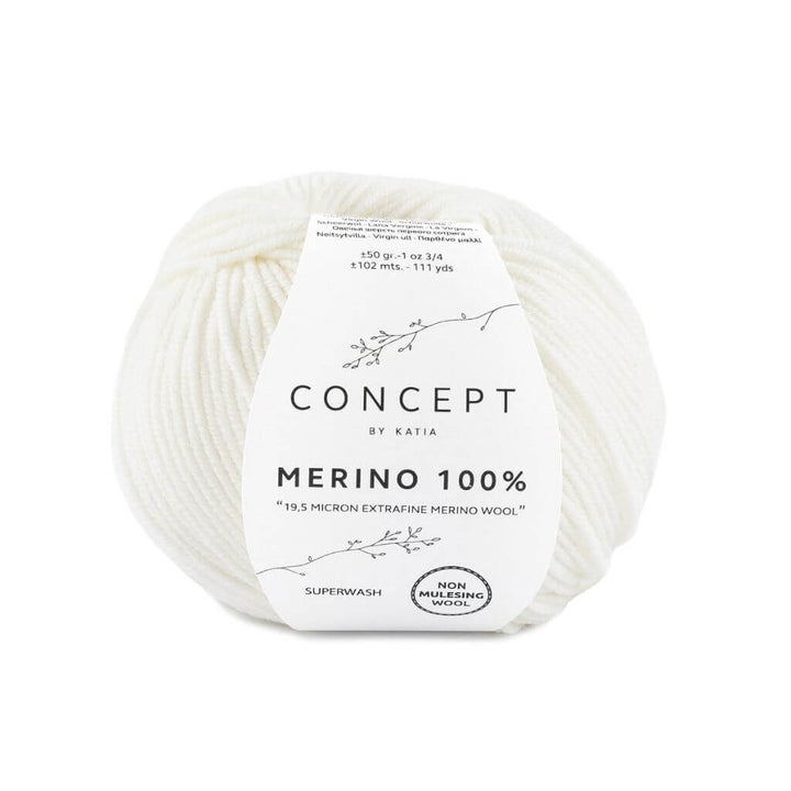Katia Concept Merino 100 %, Farbe 1 Weiß – Merino bei Lieblingsgarn