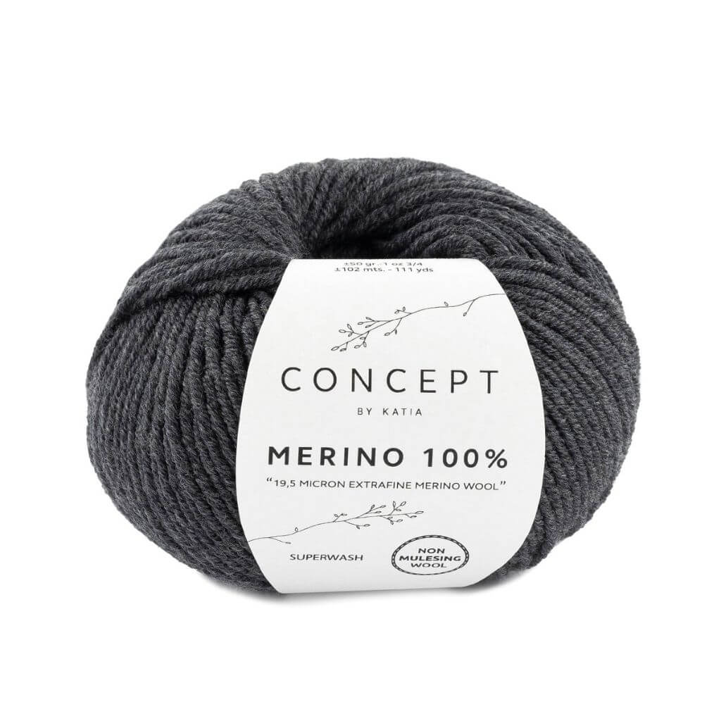 Katia Concept Merino 100 %, Farbe 503 Dunkelgrau – Merino bei Lieblingsgarn