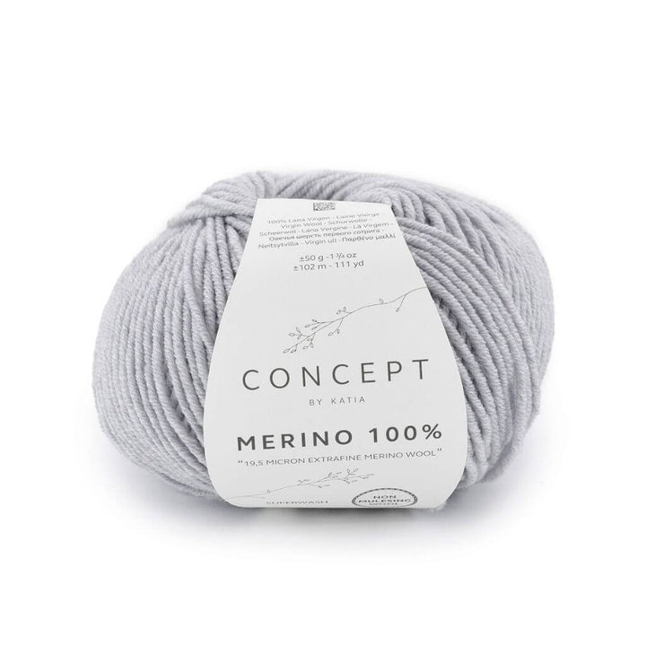 Katia Concept Merino 100 %, Farbe 506 Hellgrau – Merino bei Lieblingsgarn