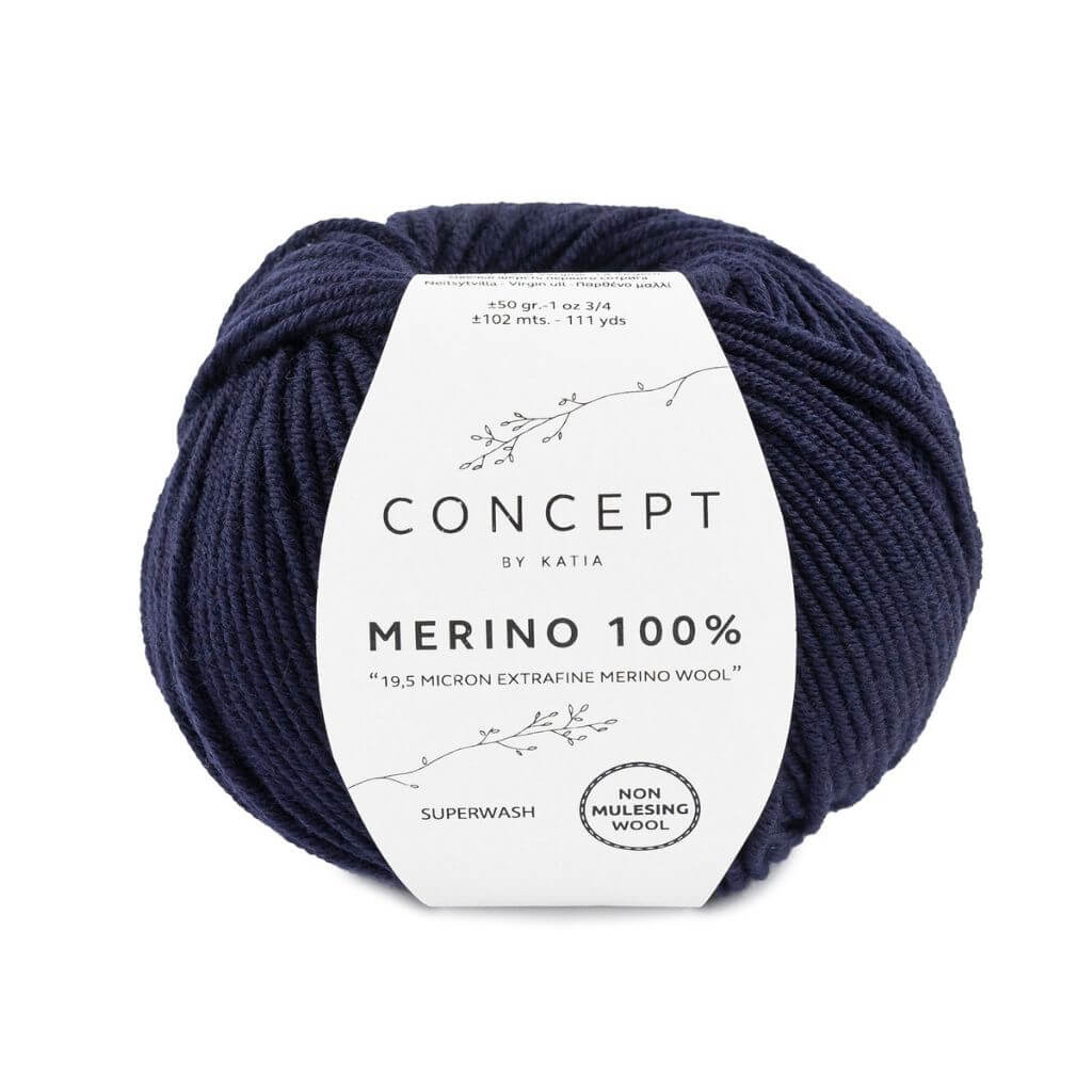 Katia Concept Merino 100 %, Farbe 5 Dunkelblau – Merino bei Lieblingsgarn