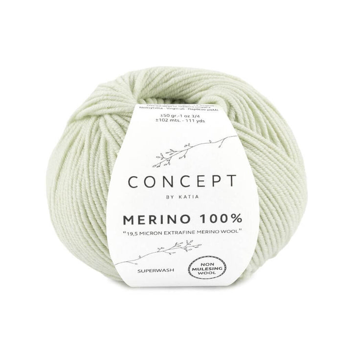 Katia Concept Merino 100 %, Farbe 95 Weißgrün – Merino bei Lieblingsgarn