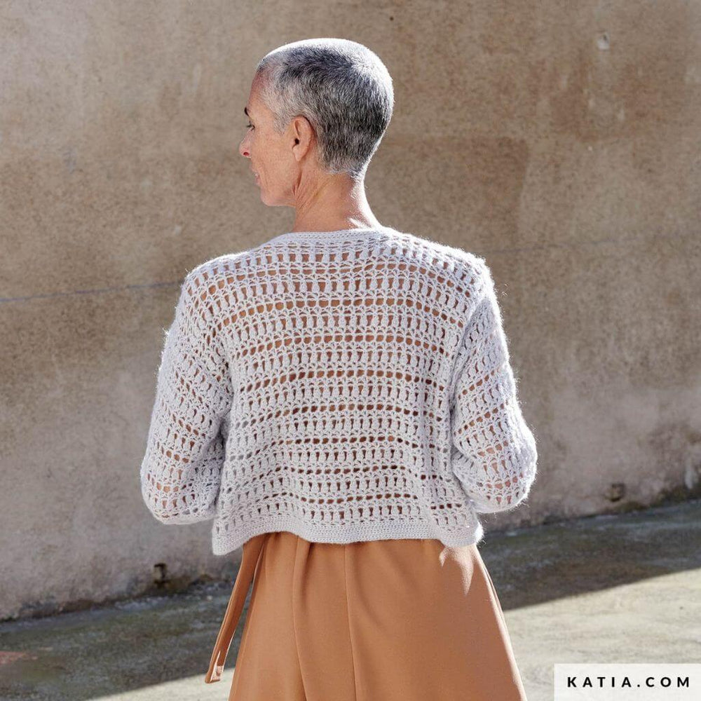 Katia Gehäkelte Kurzjacke für Damen Häkelanleitung - Katia (PDF) bei bei bei bei bei bei bei bei bei bei Lieblingsgarn
