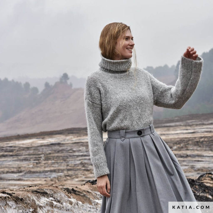 Katia Maxi-Pullover für Damen Strickanleitung - Katia (PDF) bei bei bei bei bei bei bei bei bei bei Lieblingsgarn