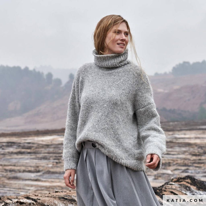 Katia Maxi-Pullover für Damen Strickanleitung - Katia (PDF) bei bei bei bei bei bei bei bei bei bei Lieblingsgarn