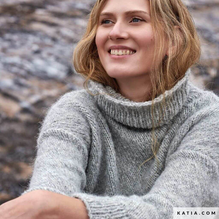 Katia Maxi-Pullover für Damen Strickanleitung - Katia (PDF) bei bei bei bei bei bei bei bei bei bei Lieblingsgarn