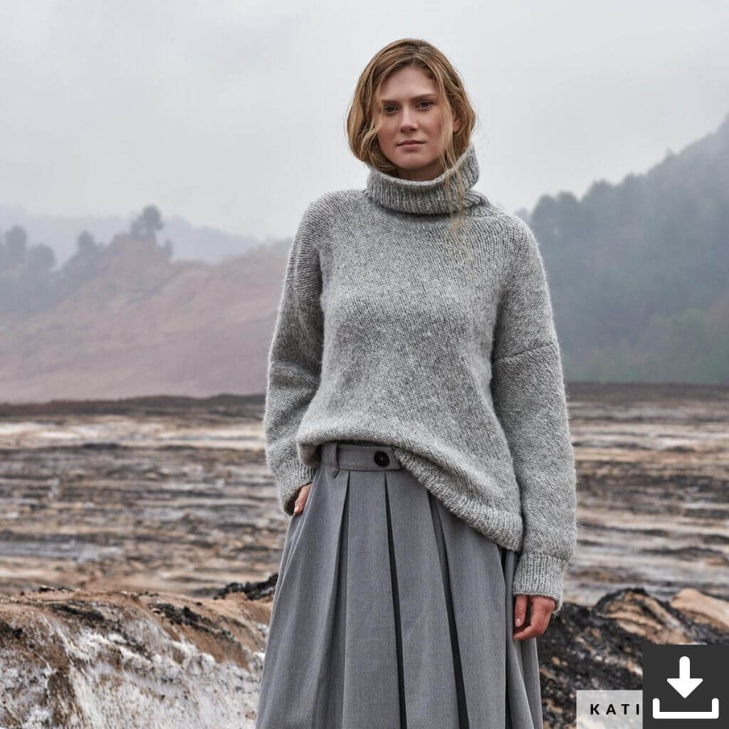 Katia Maxi-Pullover für Damen Strickanleitung - Katia (PDF) bei bei bei bei bei bei bei bei bei bei Lieblingsgarn