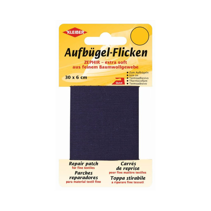 Kleiber Zephir Aufbügel-Flicken, Farbe 07 Dunkelblau – Baumwolle bei Lieblingsgarn