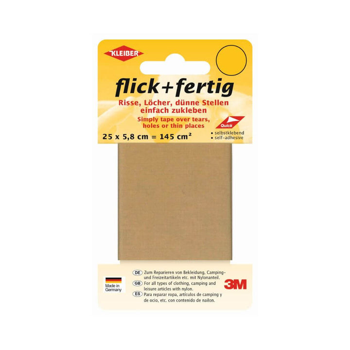 Kleiber flick + fertig selbstklebendes Reparaturband, Farbe beige – Synthetik bei Lieblingsgarn