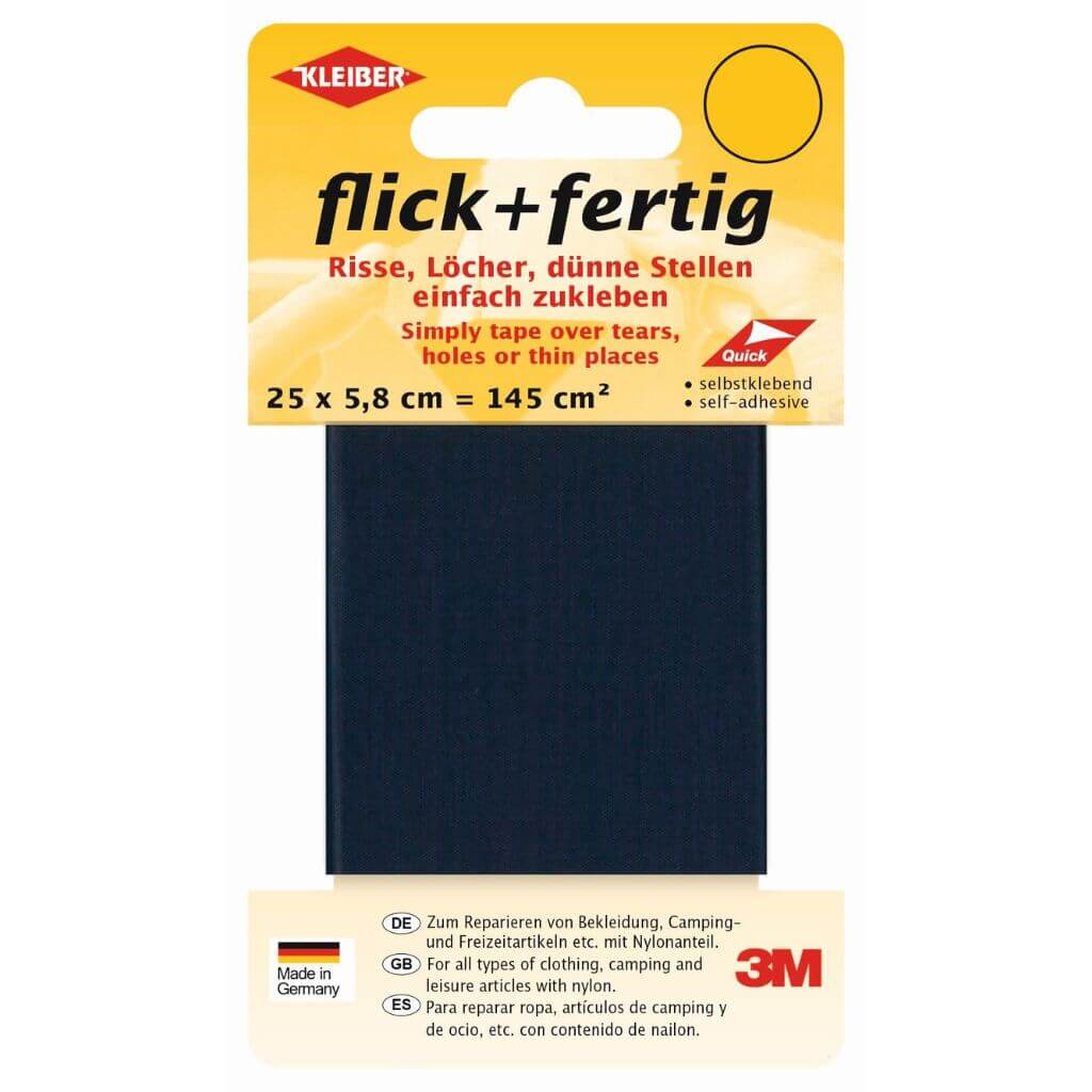 Kleiber flick + fertig selbstklebendes Reparaturband, Farbe dunkelblau – Synthetik bei Lieblingsgarn